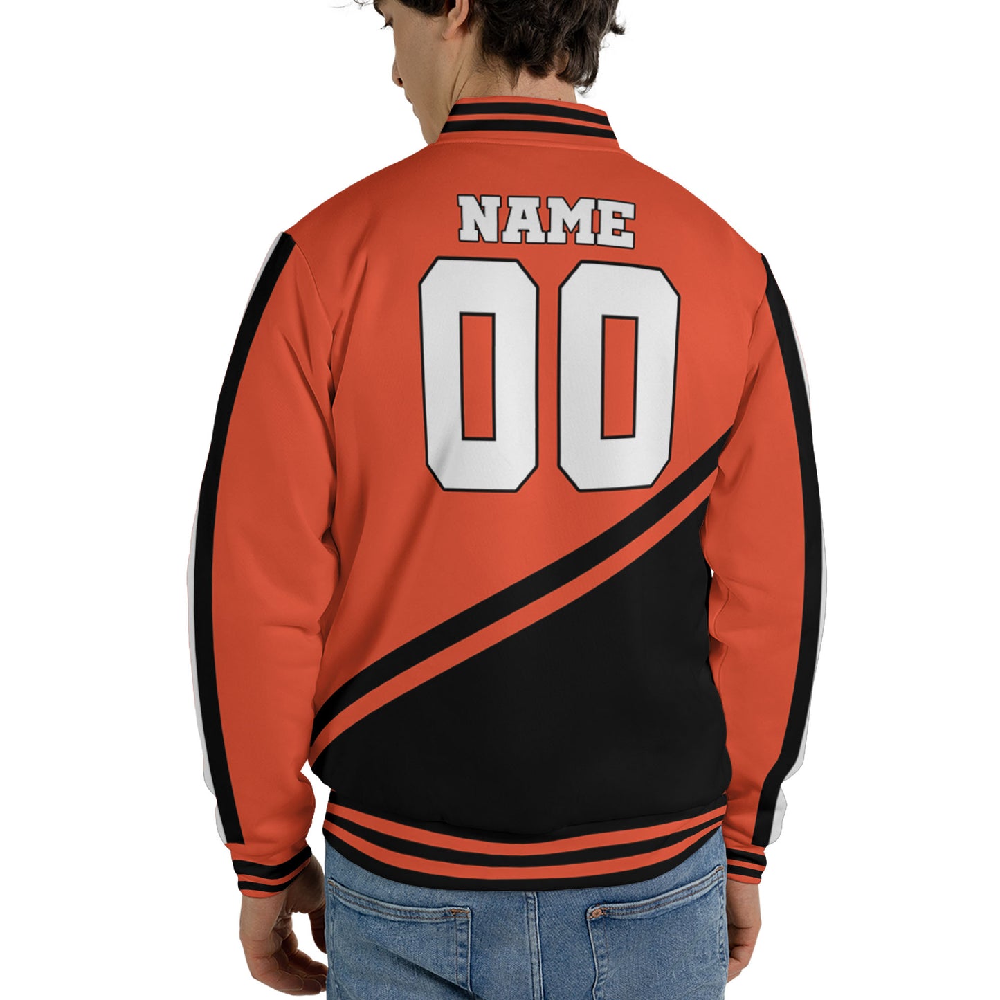 customized-name-and-number-football-varsity-jacket-diagonal-stripes-orange-and-black-vdd20-5450