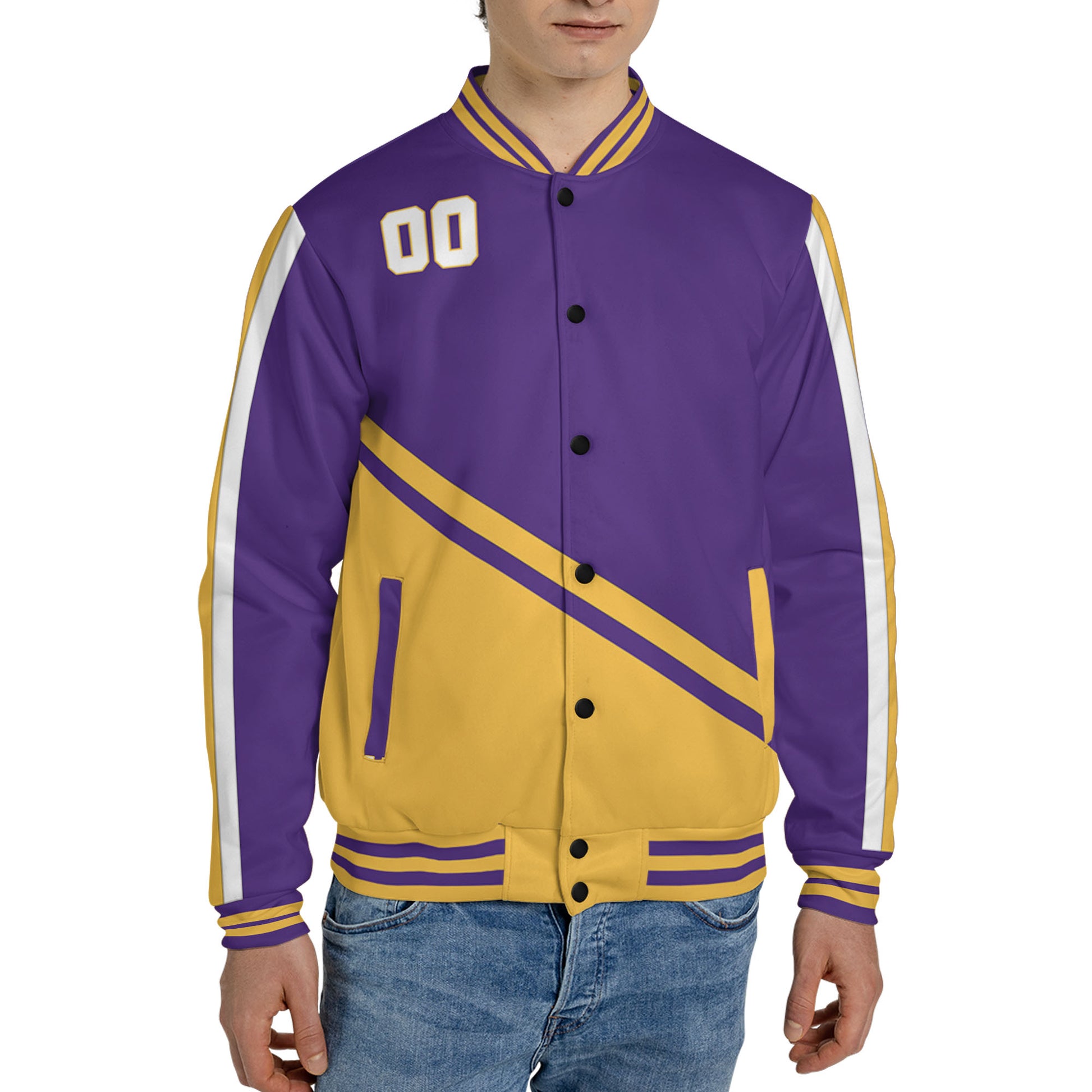 customized-name-and-number-football-varsity-jacket-diagonal-stripes-purple-and-yellow-vdd20-7403