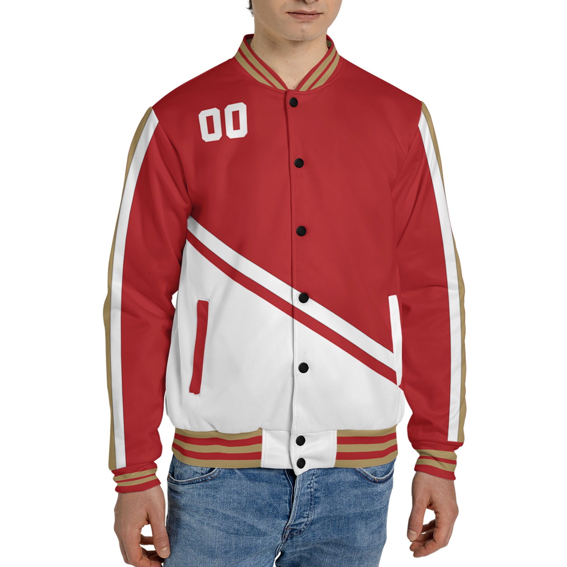 customized-name-and-number-football-varsity-jacket-diagonal-stripes-red-gold-and-white-vdd20-6101