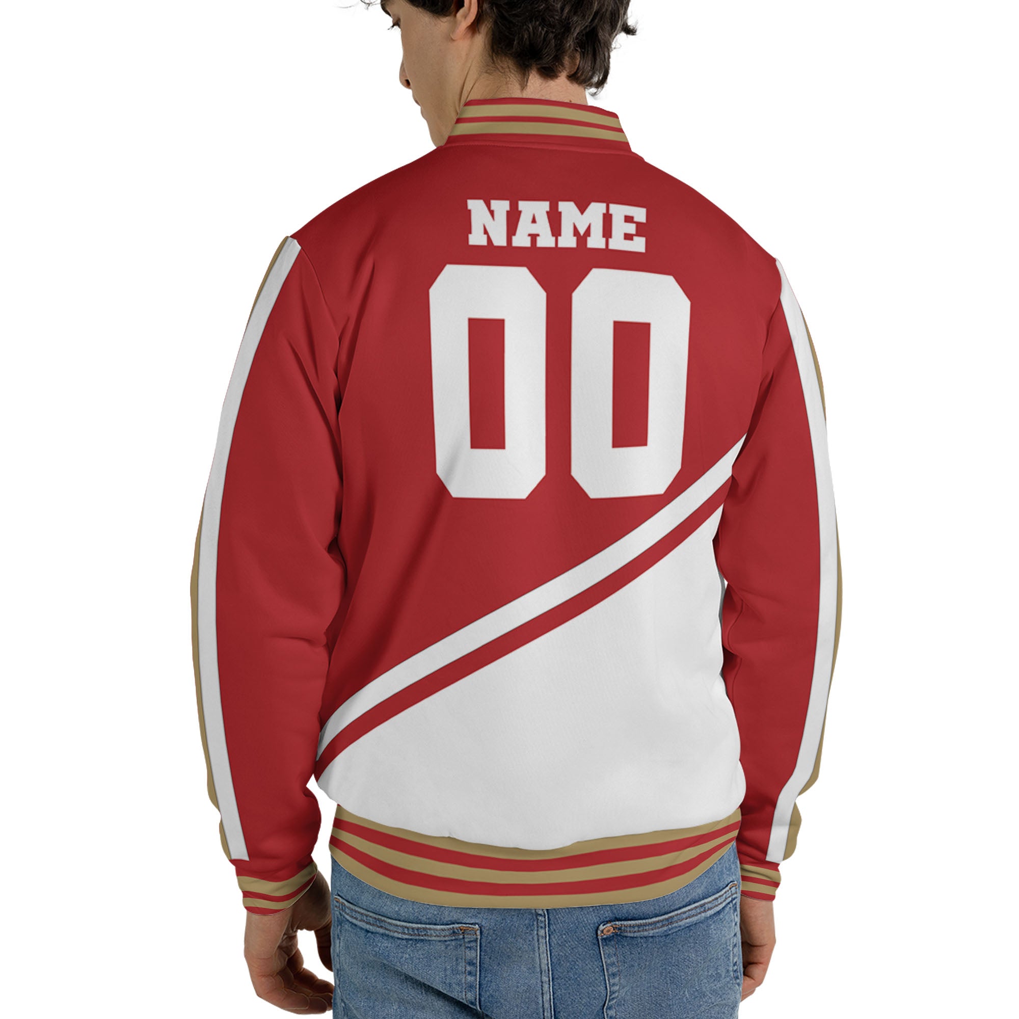 customized-name-and-number-football-varsity-jacket-diagonal-stripes-red-gold-and-white-vdd20-6101