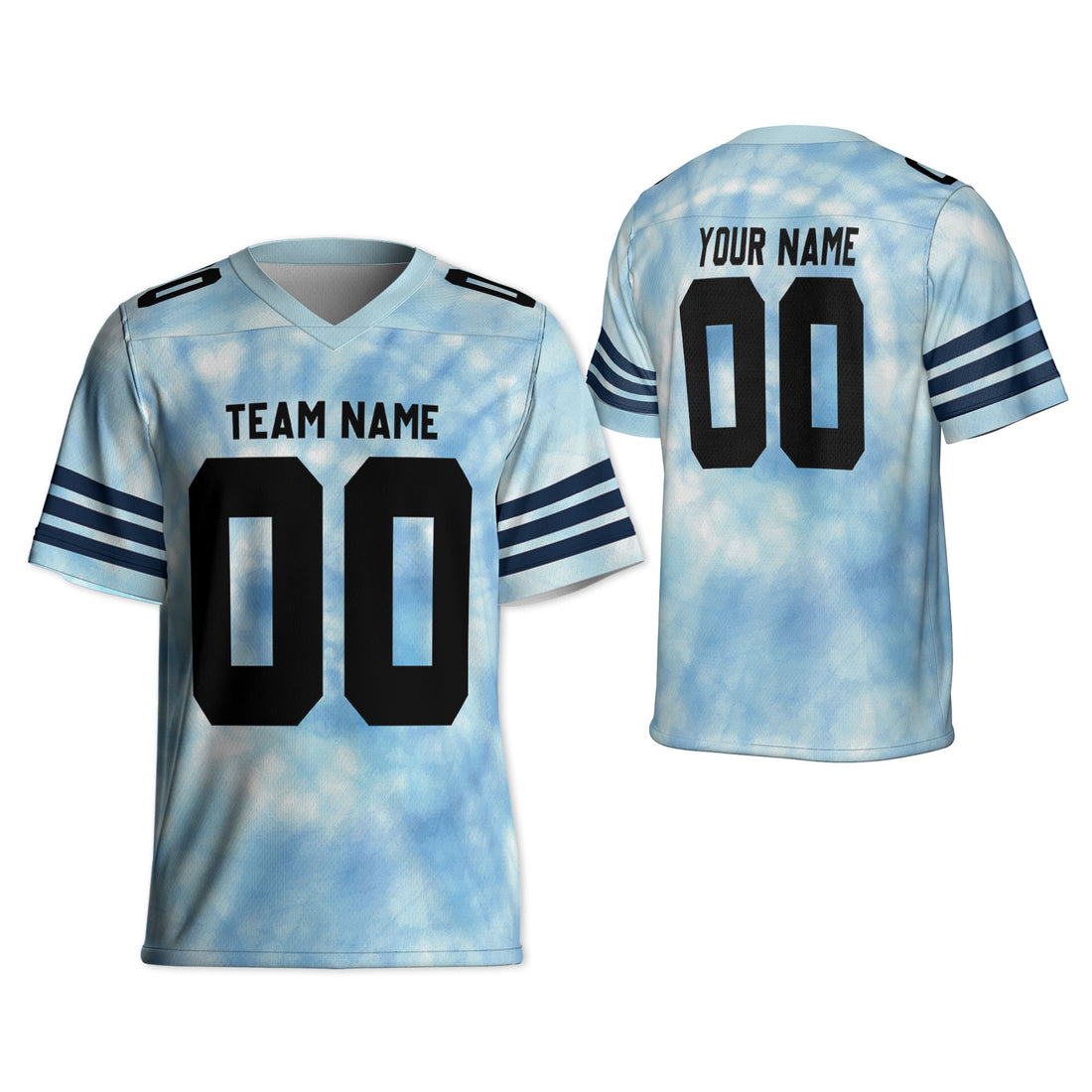 Customized name and team tie dye football jersey shirt 02 CA01