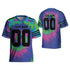 Customized name and team tie dye football jersey shirt 03 CA01
