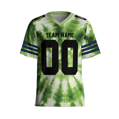 Customized name and team tie dye football jersey shirt 04 CA01