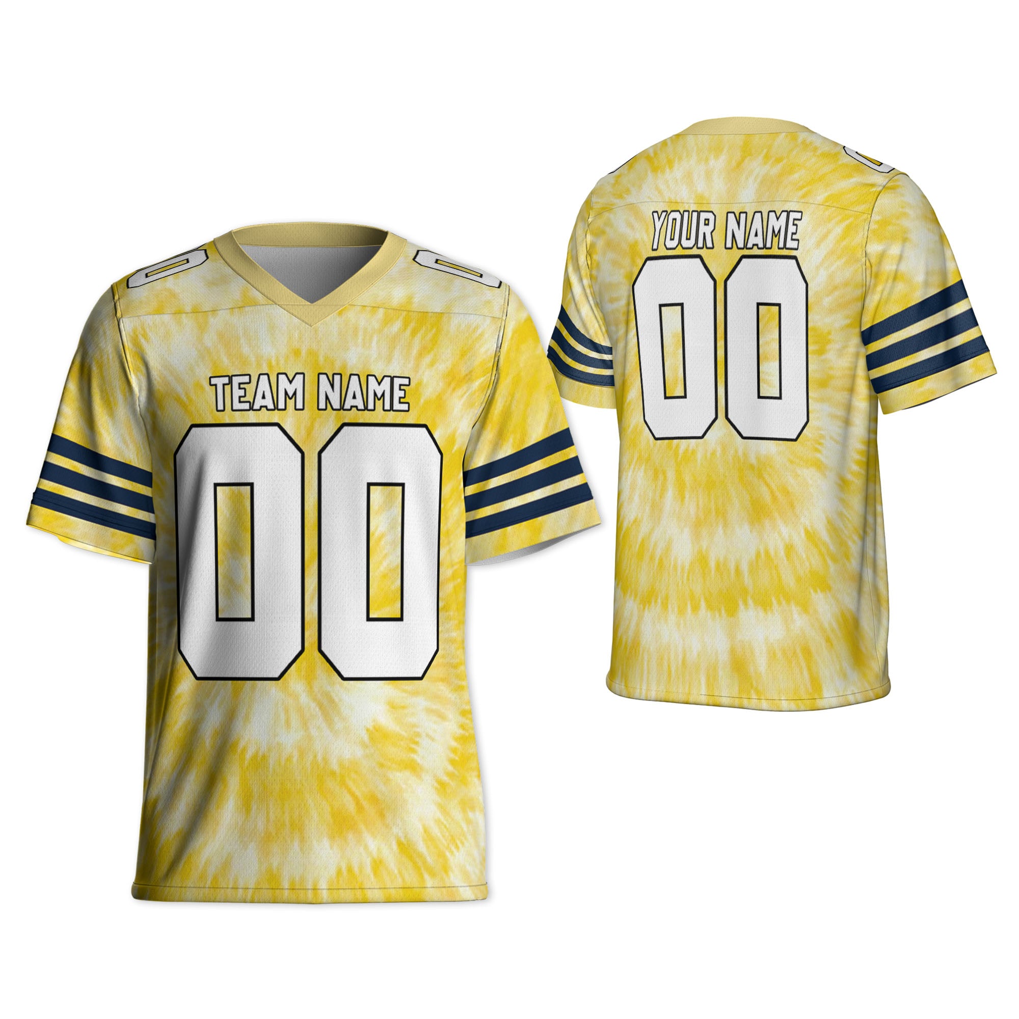Customized name and team tie dye football jersey shirt 06 CA01