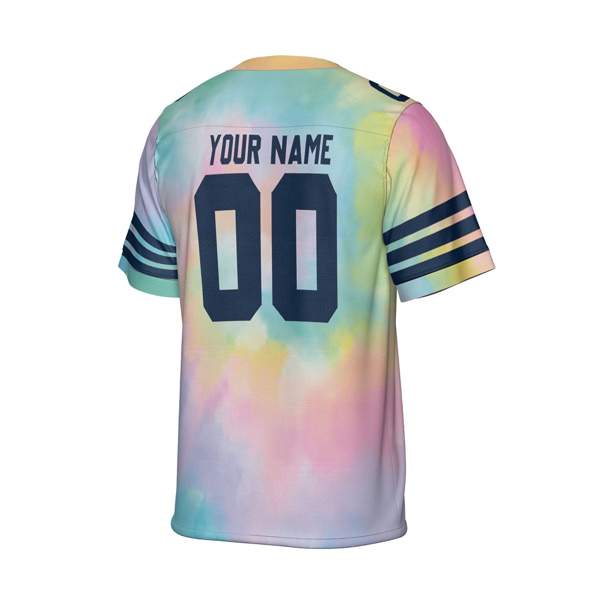 Customized name and team tie dye football jersey shirt 09 CA01