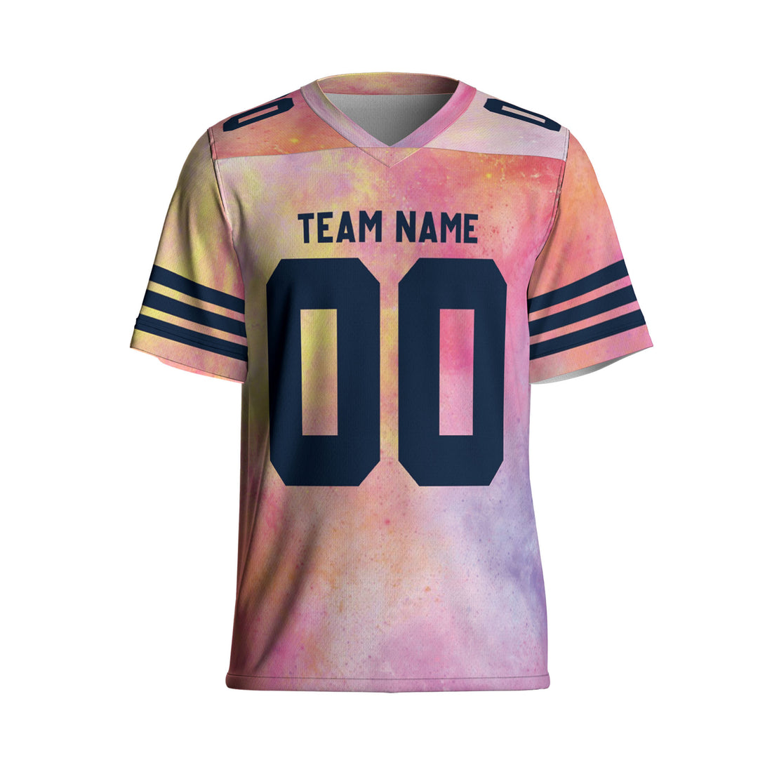 Customized name and team tie dye football jersey shirt 10 CA01