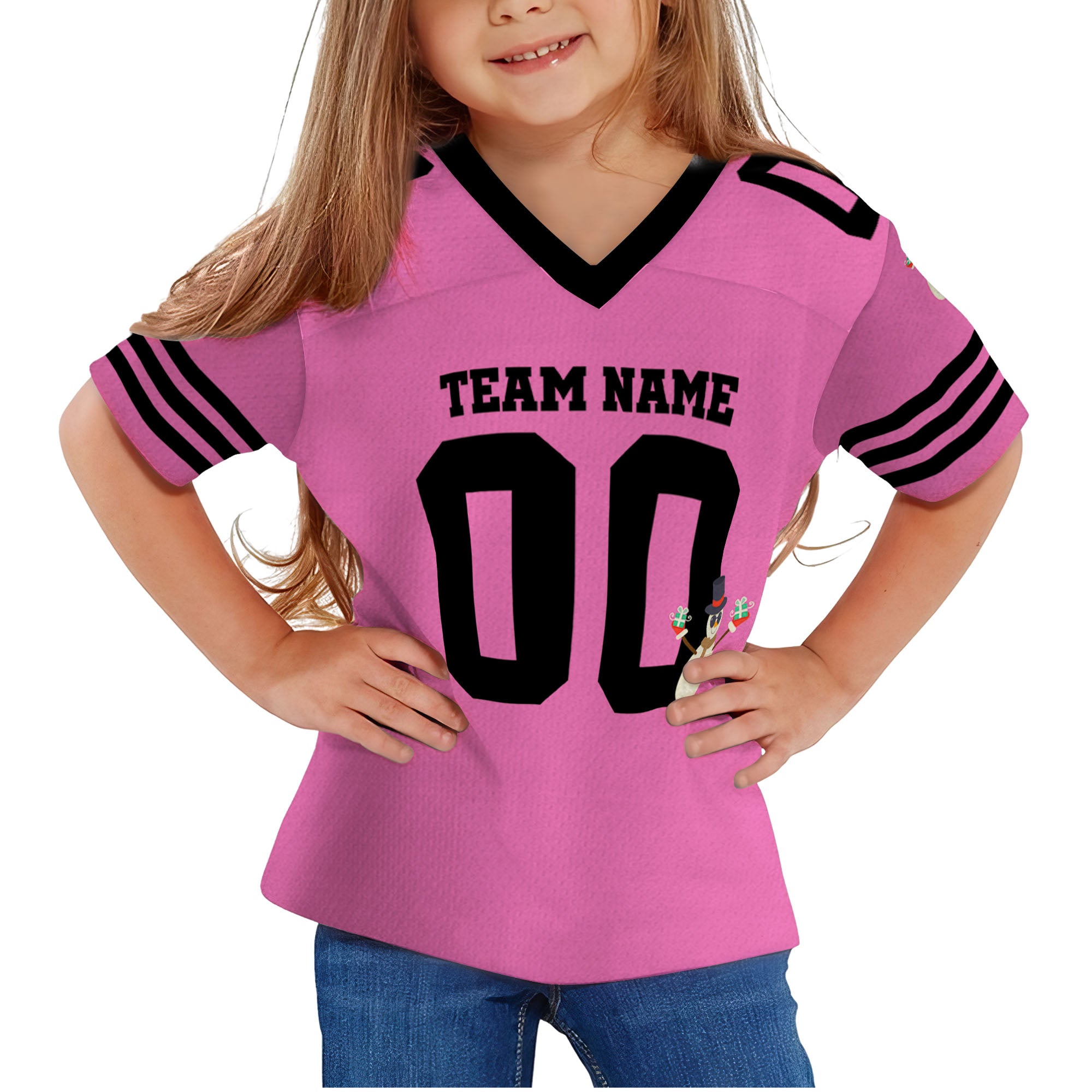customized-snowman-football-jersey-pink-and-black-american-football-vdd21-3306