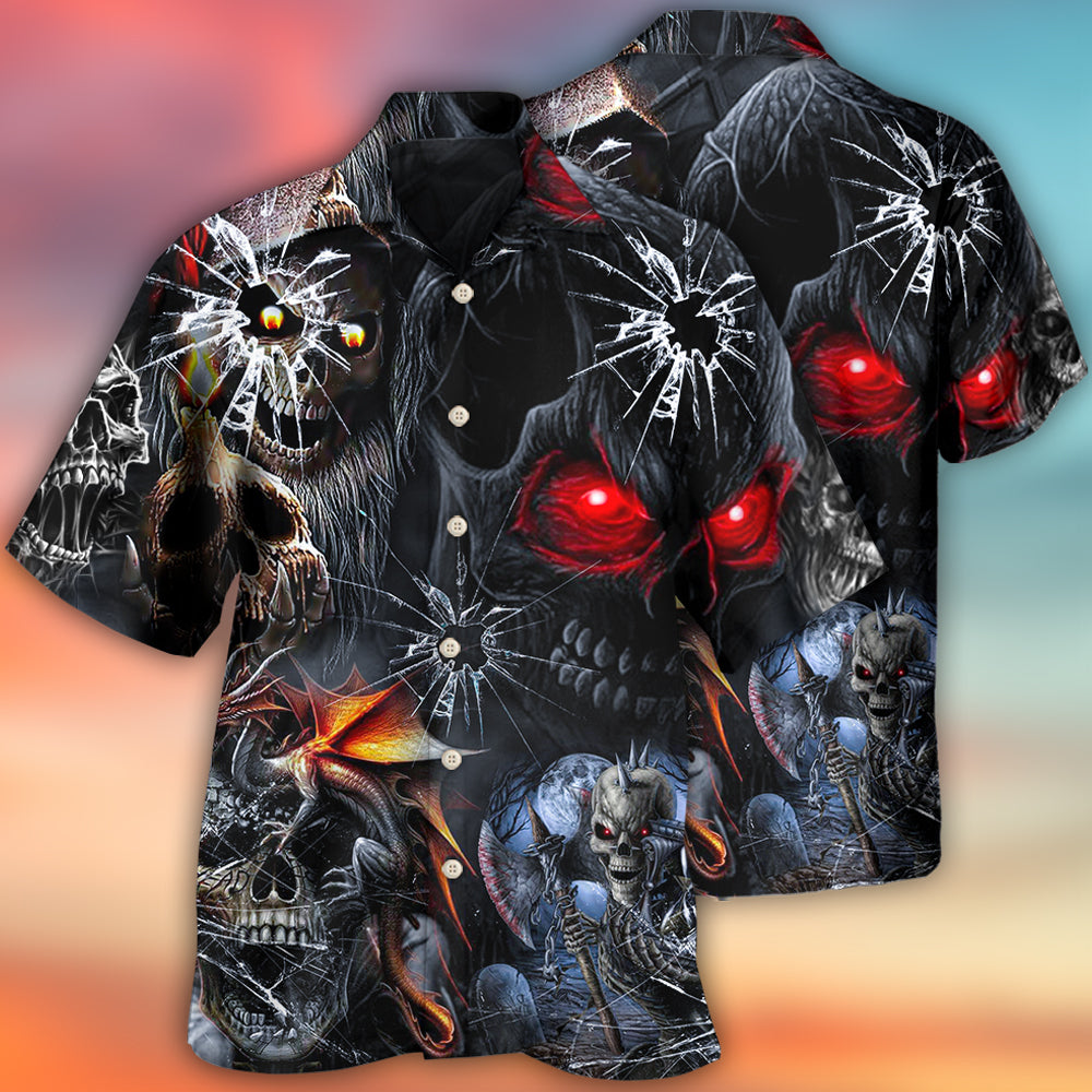 Skull Dark Skull Style - Hawaiian Shirt - Owl Ohh