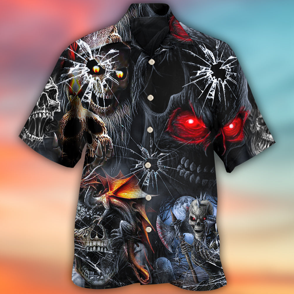 Skull Dark Skull Style - Hawaiian Shirt - Owl Ohh