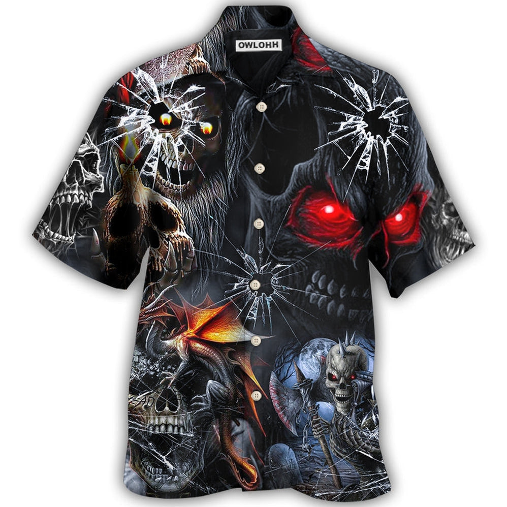 Skull Dark Skull Style - Hawaiian Shirt - Owl Ohh