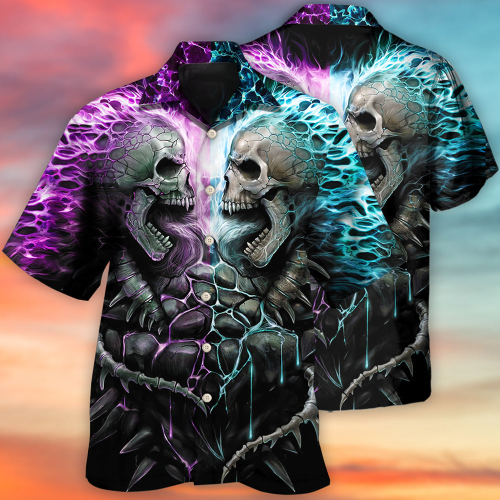 Skull Flaming Skull Style - Hawaiian Shirt - Owl Ohh