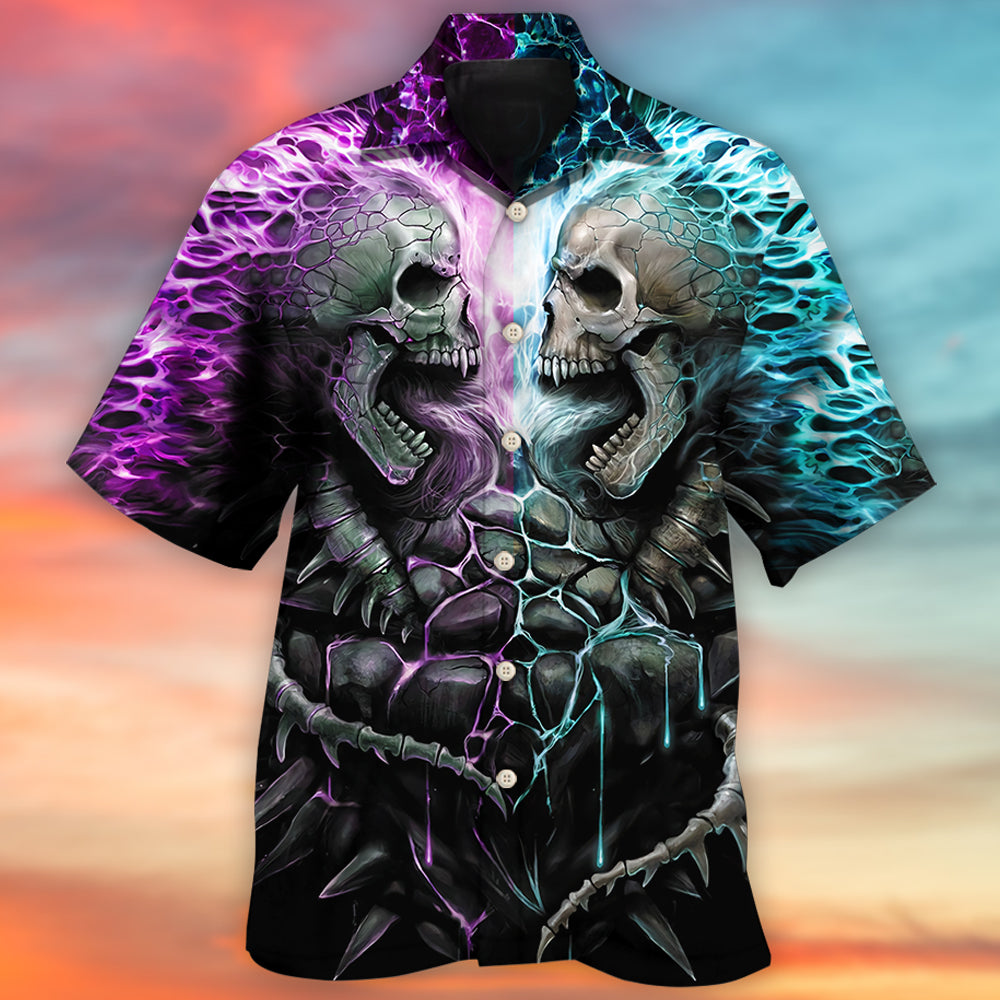 Skull Flaming Skull Style - Hawaiian Shirt - Owl Ohh