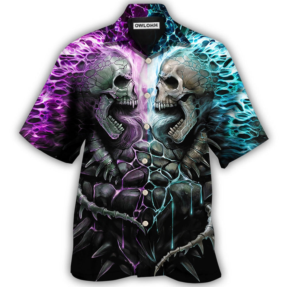 Skull Flaming Skull Style - Hawaiian Shirt - Owl Ohh