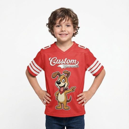 Custom All Characters - Plain Color Football Jersey