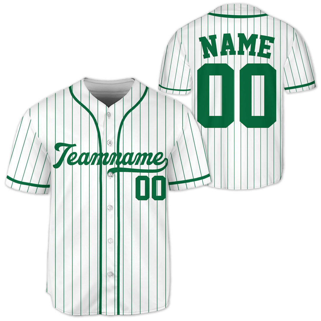 Green-Custom-Request-Stripe-Line-Custom-Colors-Personalized-Name-Baseball-Jersey
