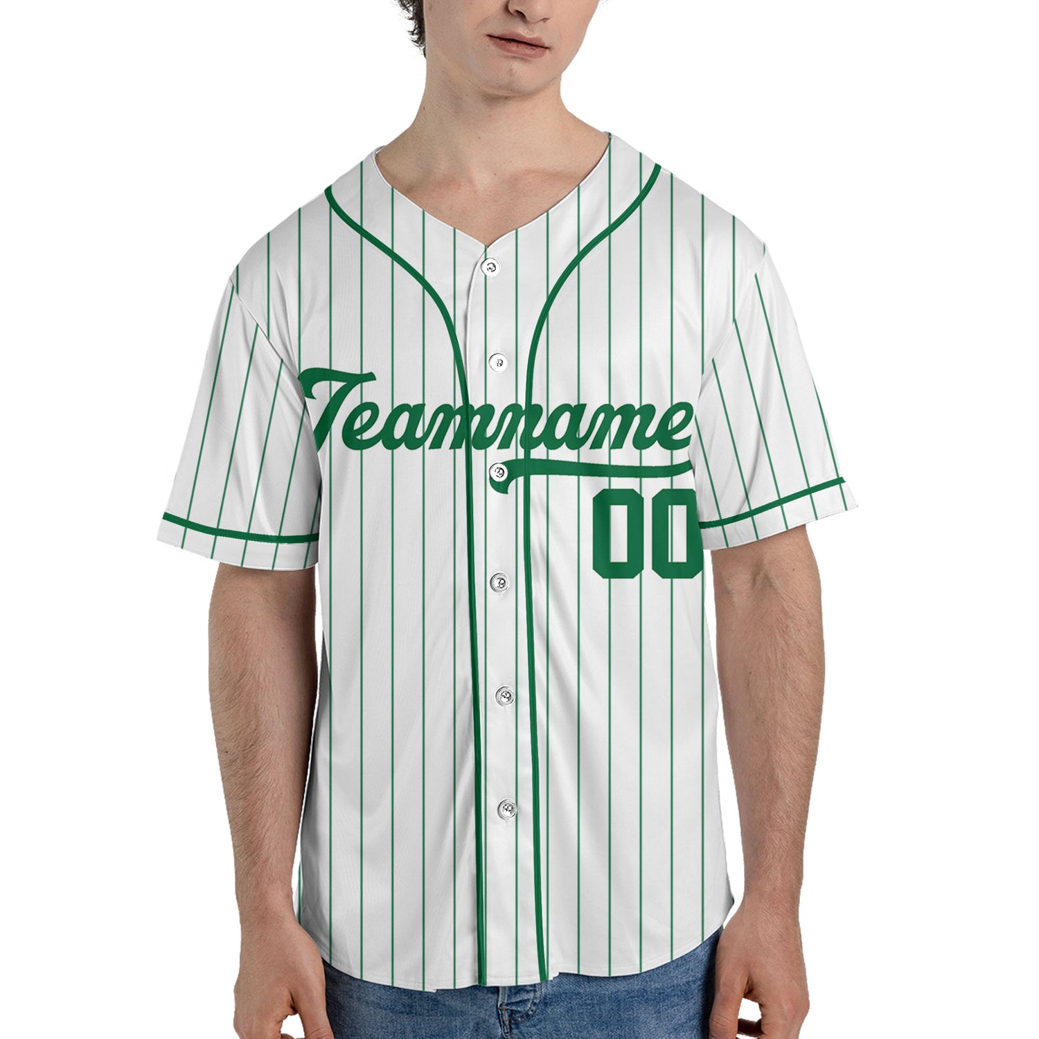 Green-Custom-Request-Stripe-Line-Custom-Colors-Personalized-Name-Baseball-Jersey