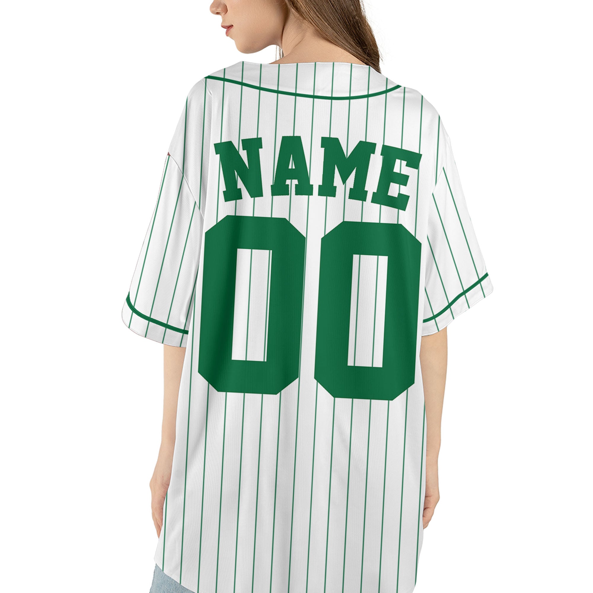 Green-Custom-Request-Stripe-Line-Custom-Colors-Personalized-Name-Baseball-Jersey