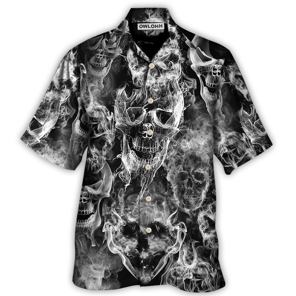 Skull Smoke Kill This Life - Hawaiian Shirt  - Owl Ohh