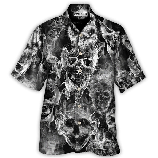 Skull Smoke Kill This Life - Hawaiian Shirt  - Owl Ohh