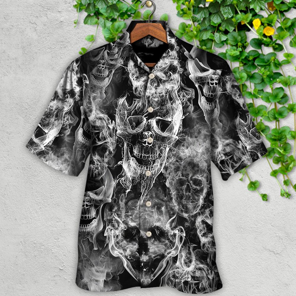 Skull Smoke Kill This Life - Hawaiian Shirt  - Owl Ohh