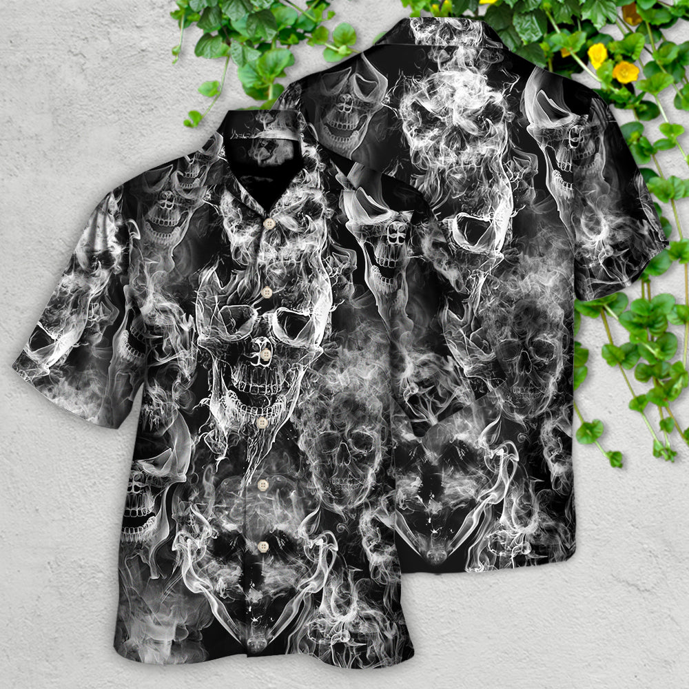 Skull Smoke Kill This Life - Hawaiian Shirt  - Owl Ohh