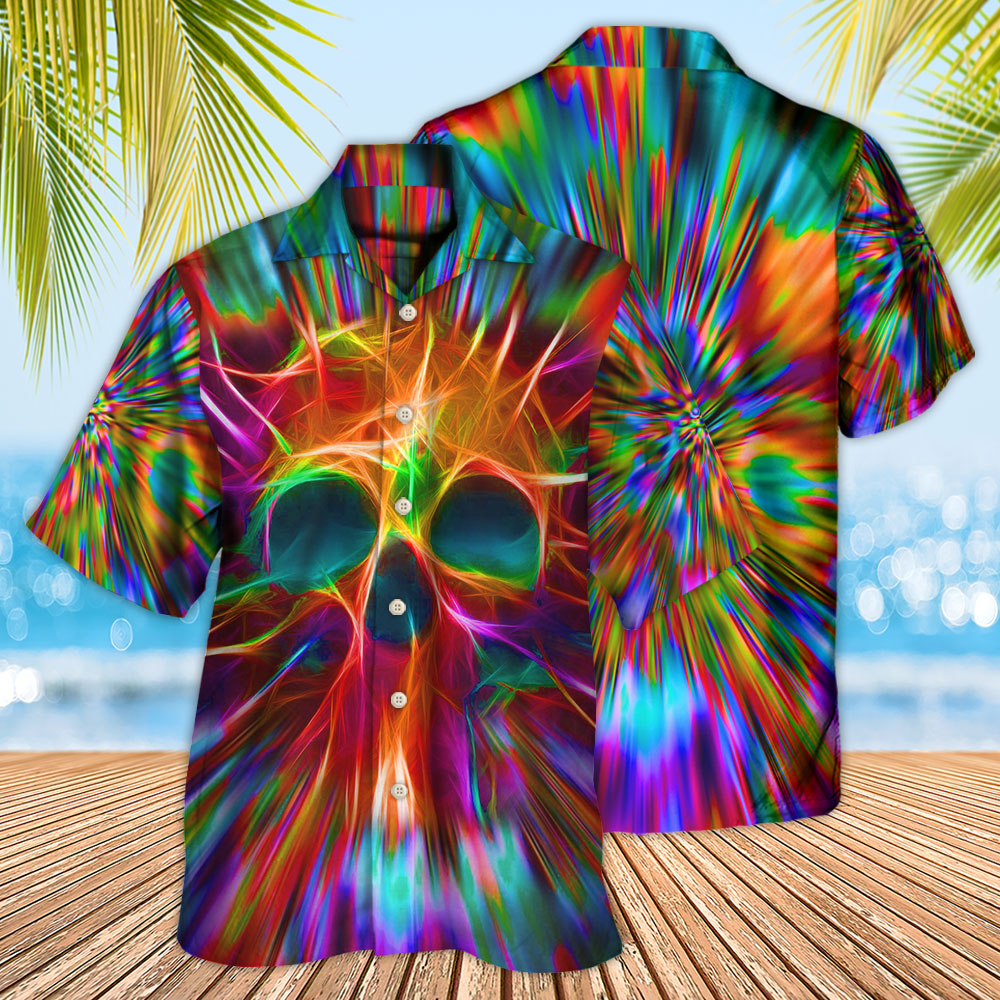 Skull Rainbow Color Love Style - Hawaiian Shirt  - Owl Ohh