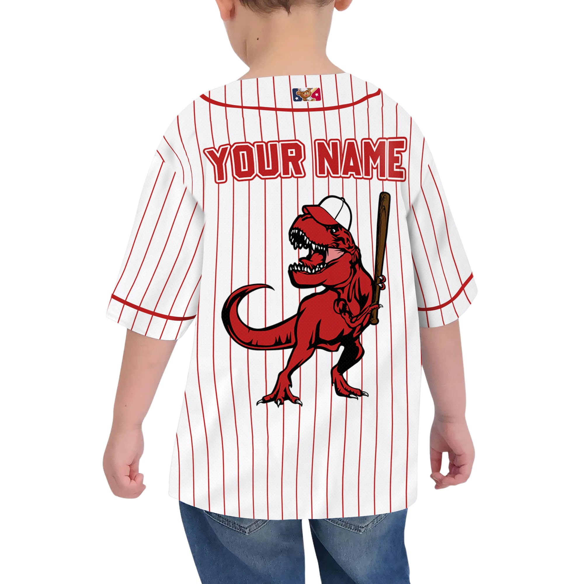 personalize-dinosaur-t-rex-playing-baseball-jersey-red-i1-8258