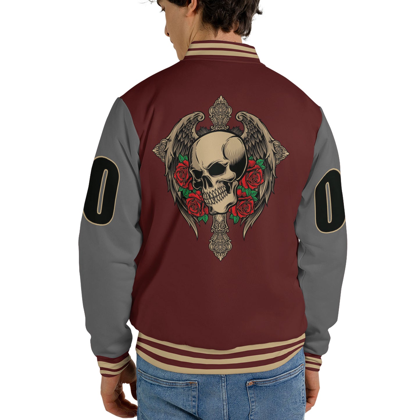 personalize-gothich-skull-maroon-nad09-5154