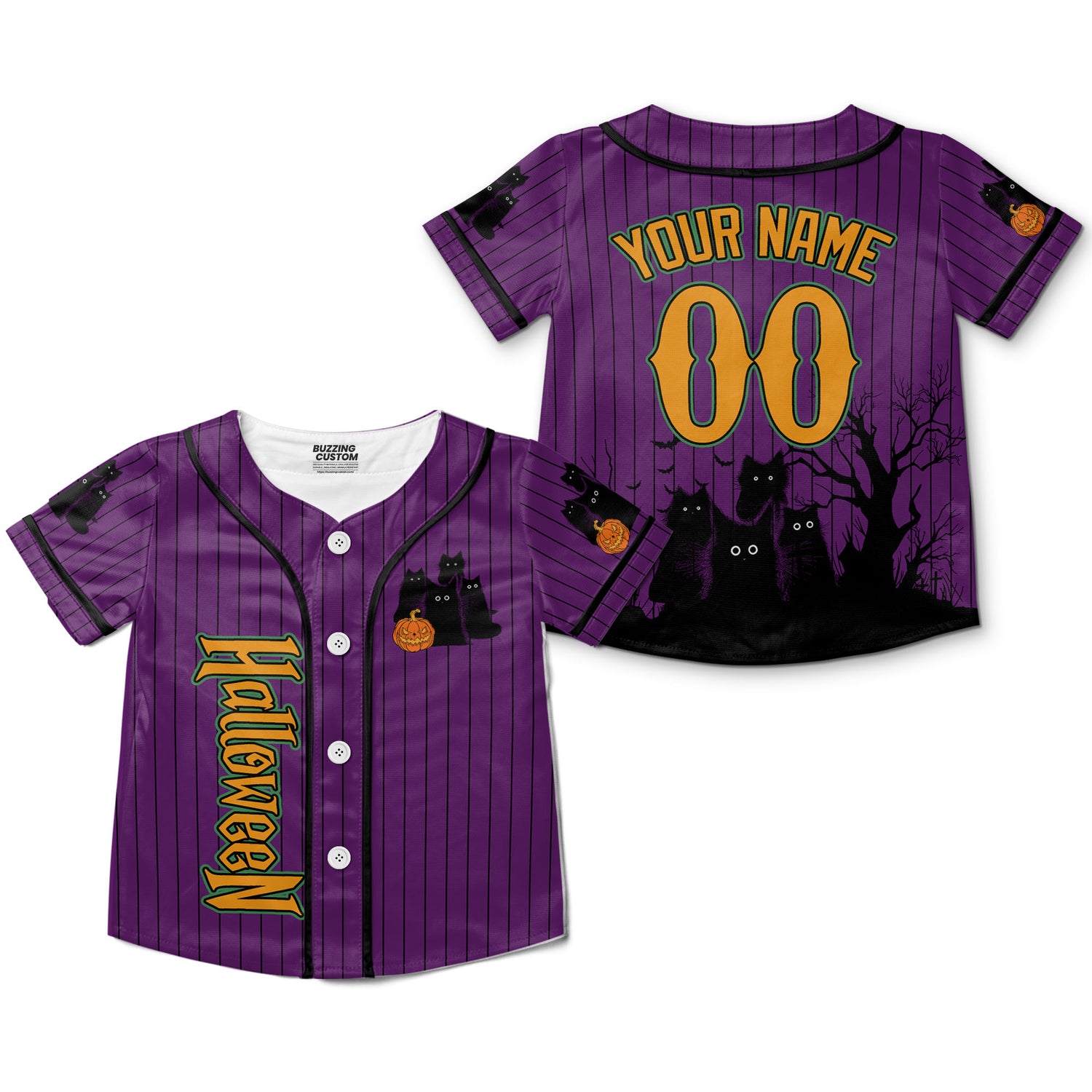 personalize-halloween-black-cat-purple-striped-i1-5683