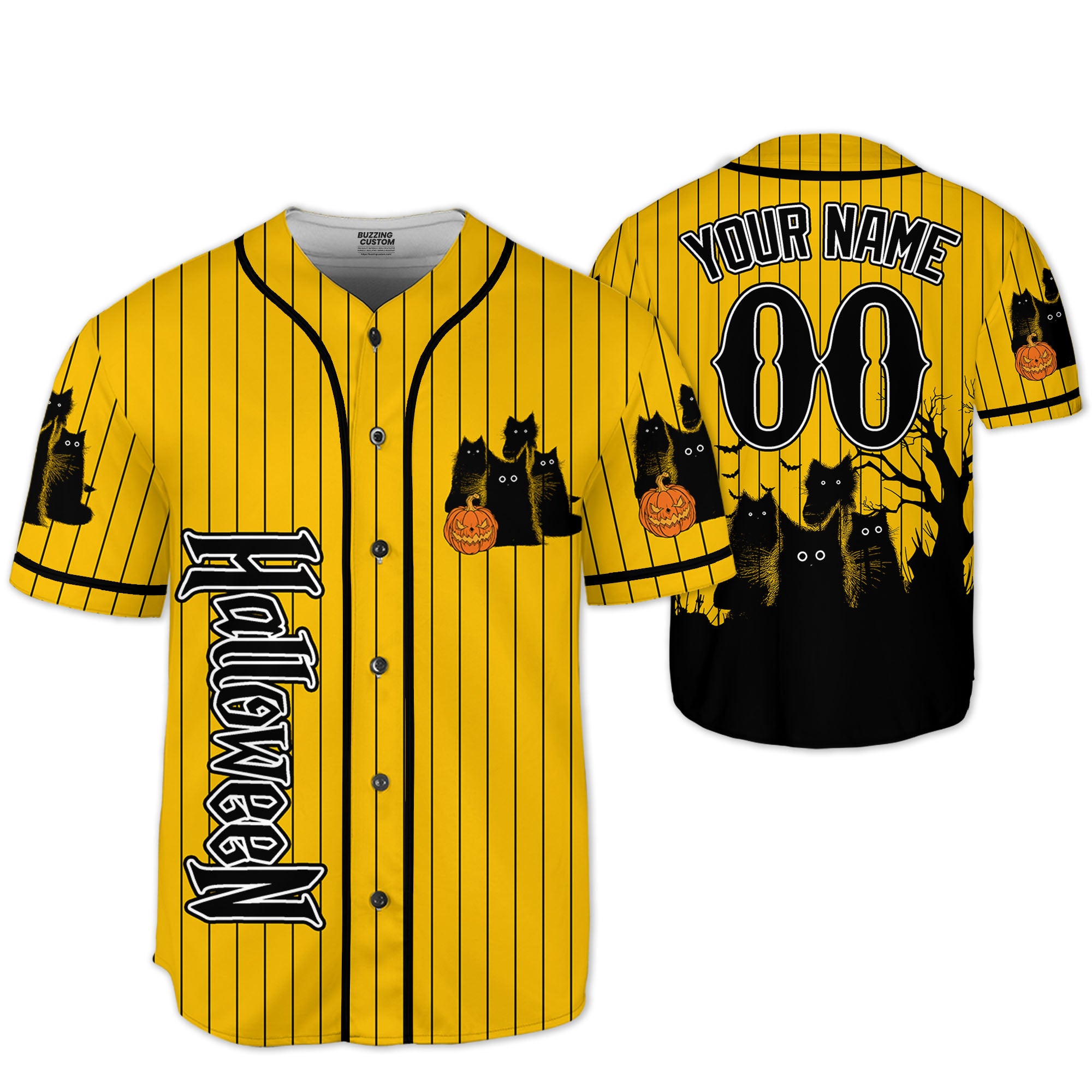 personalize-halloween-black-cat-yellow-striped-i1-4873