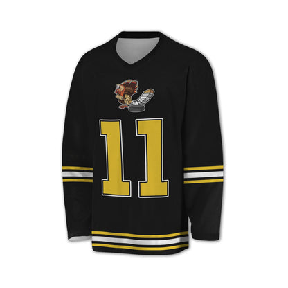 personalize-hockey-jersey-thanksgiving-black-yellow-nda54-9945