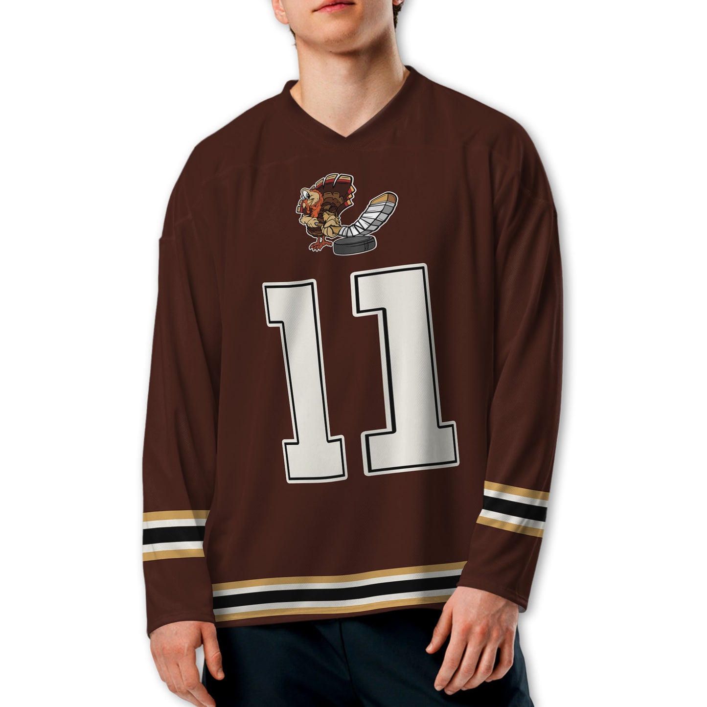 personalize-hockey-jersey-thanksgiving-dark-brown-nda54-8081