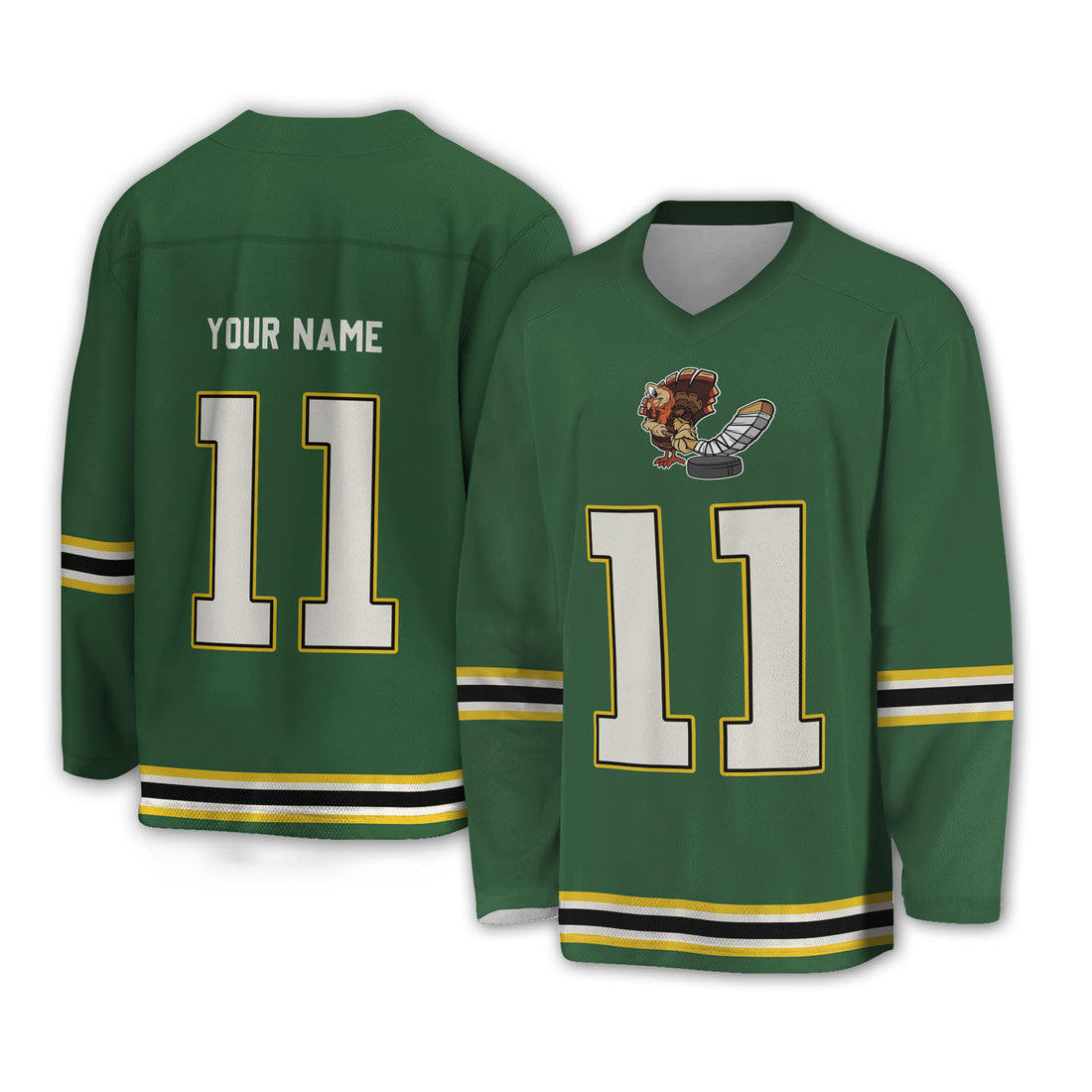 personalize-hockey-jersey-thanksgiving-green-nda54-3105