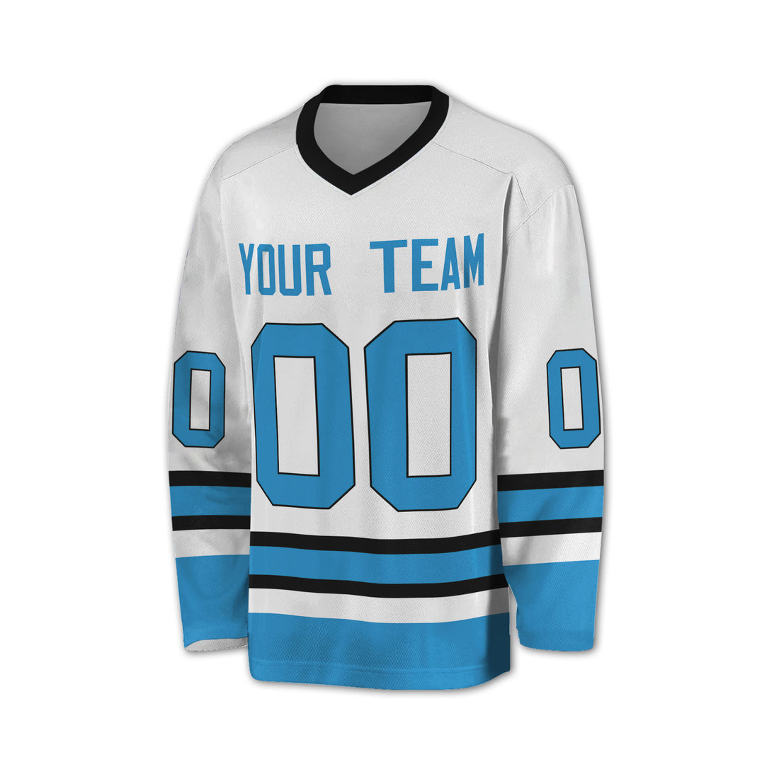 Personalize Hockey Sport Awesome White Blue NDA05