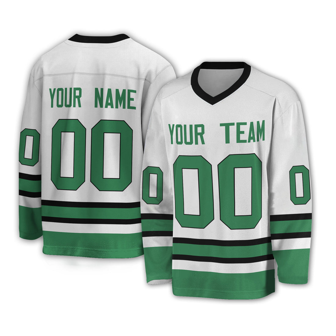 Personalize Hockey Sport Awesome White Green NDA05