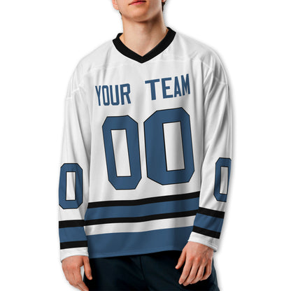 Personalize Hockey Sport Awesome White Navy NDA05