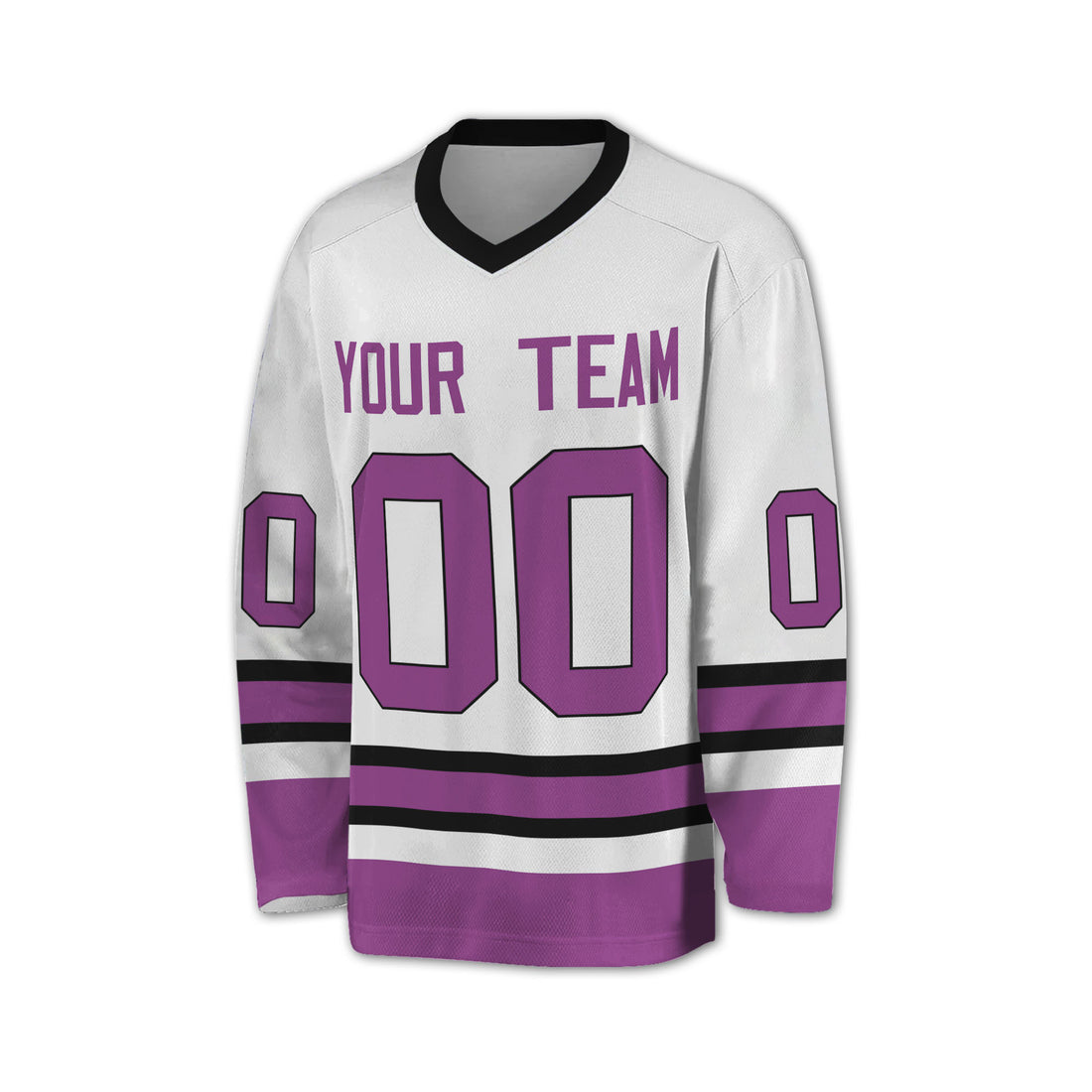 Personalize Hockey Sport Awesome White Purple NDA05