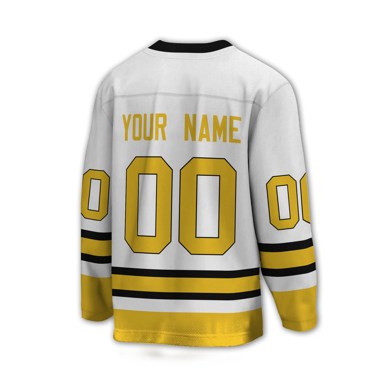 Personalize Hockey Sport Awesome White Yellow NDA05
