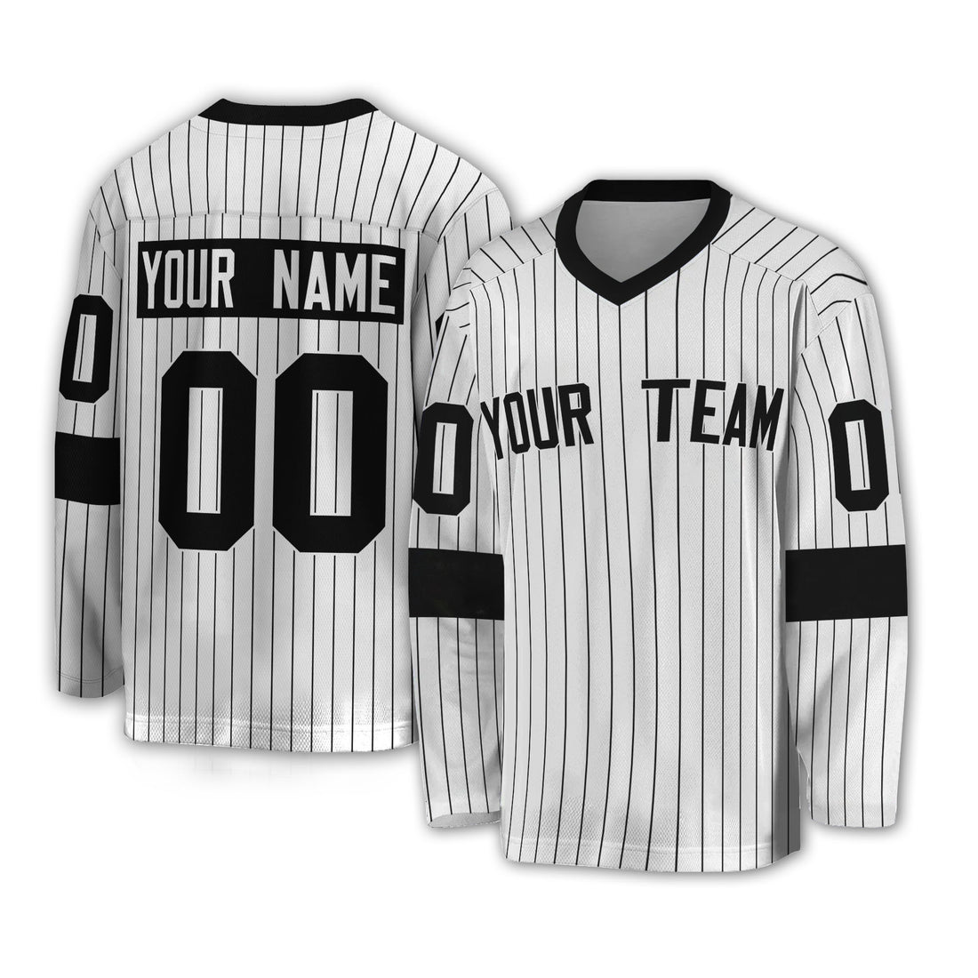 Personalize Jersey Sport Striped Awesome Black NDA07