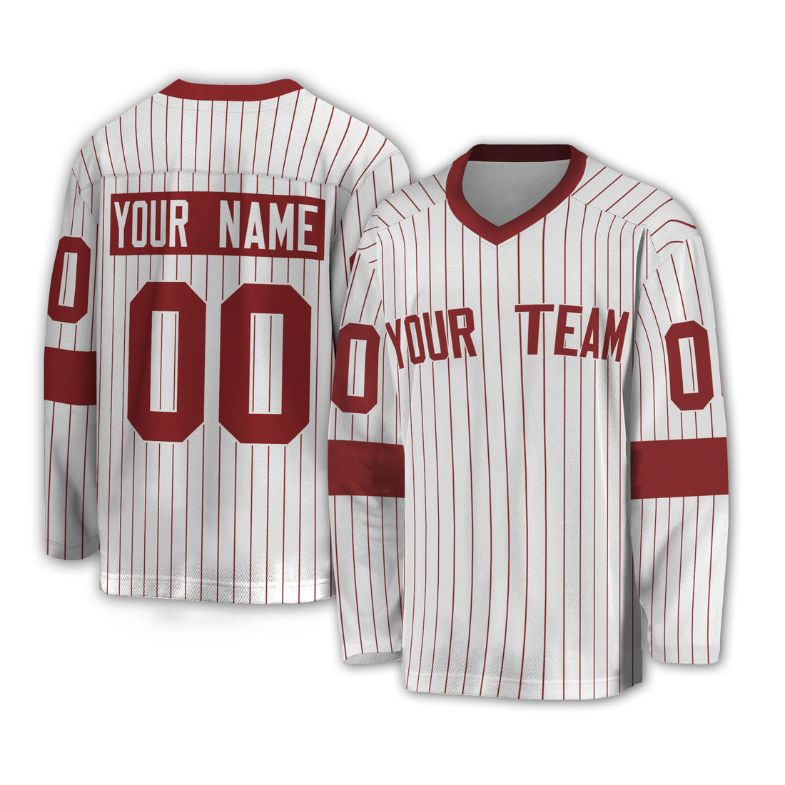 Personalize Jersey Sport Striped Awesome Maroon NDA07