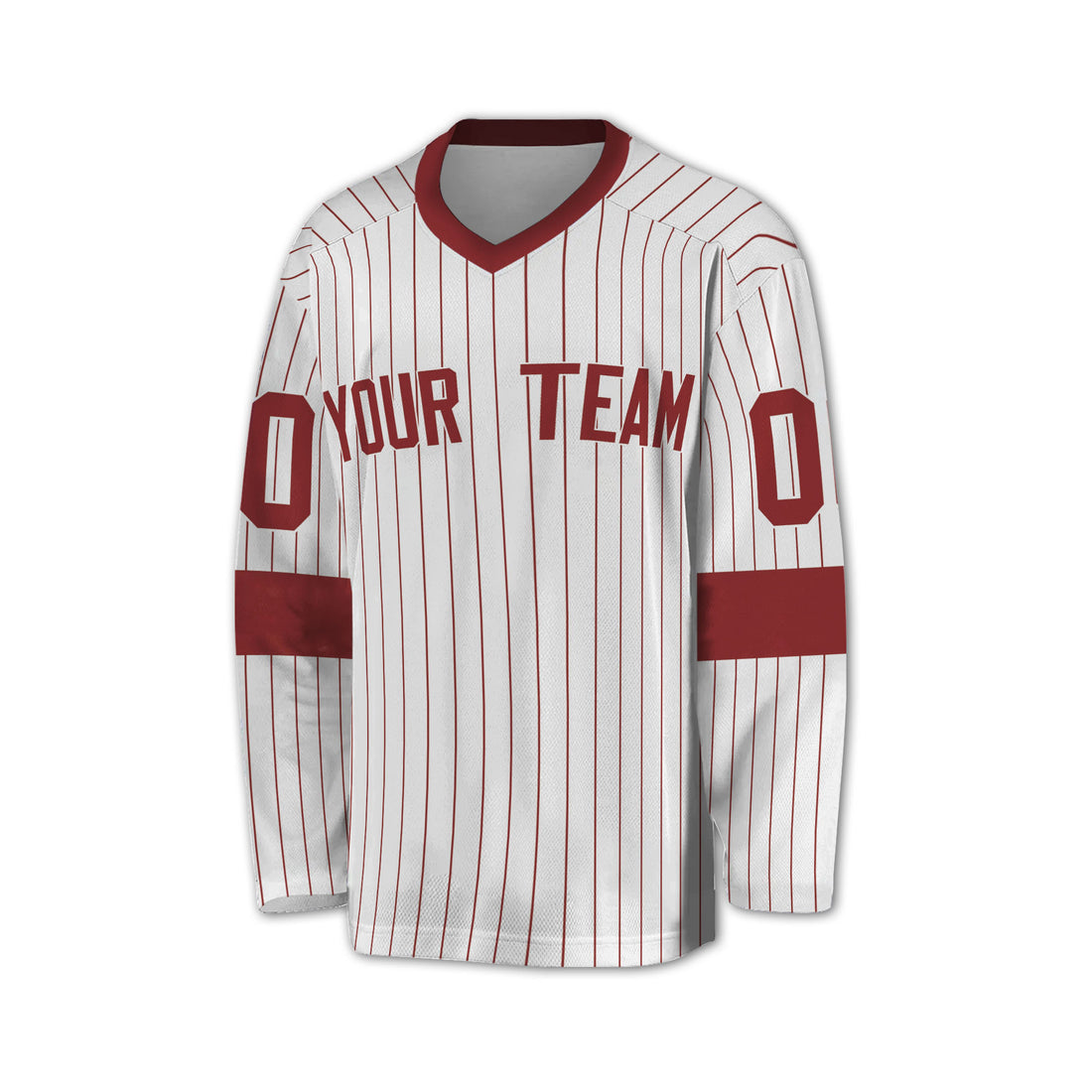 Personalize Jersey Sport Striped Awesome Maroon NDA07