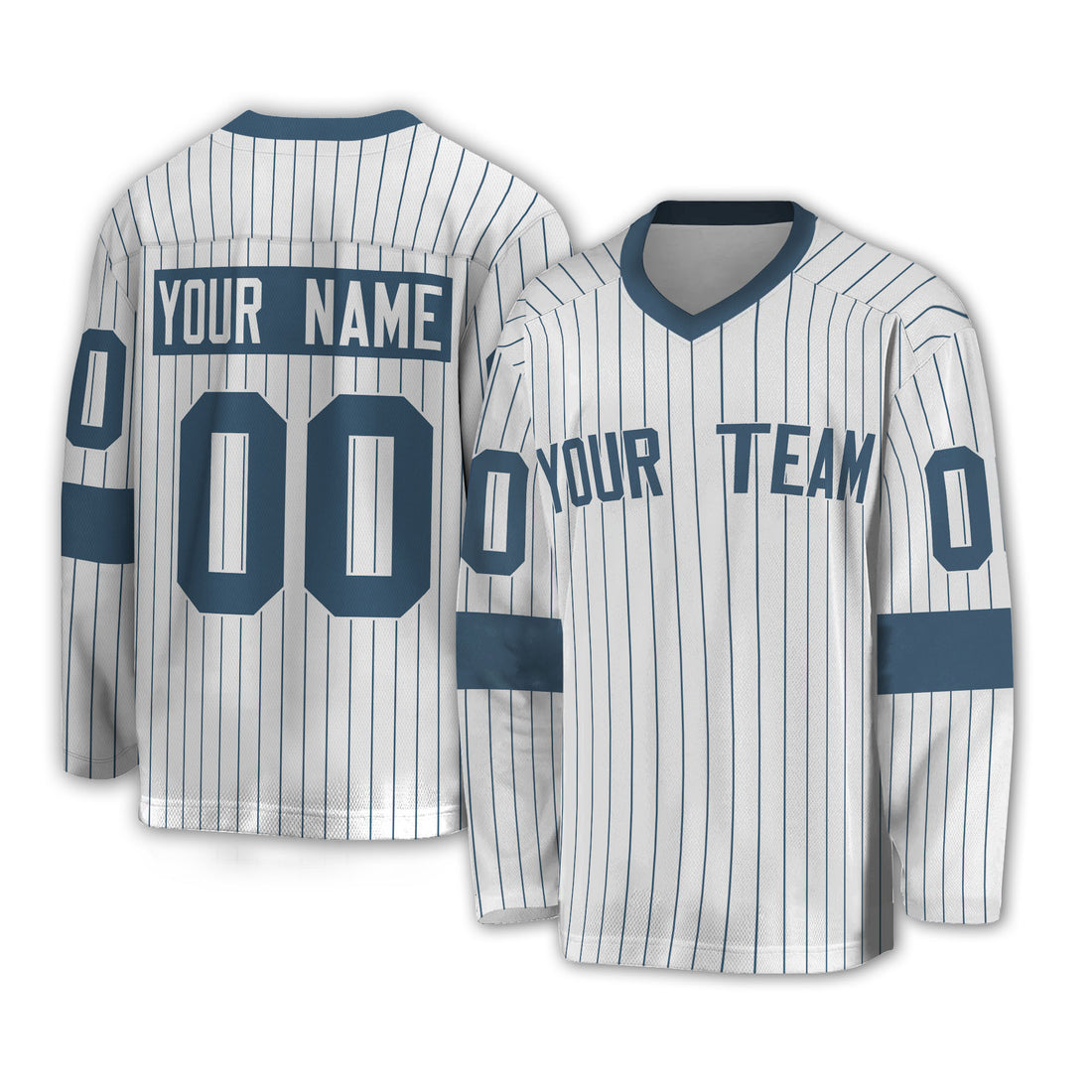 Personalize Jersey Sport Striped Awesome Navy NDA07