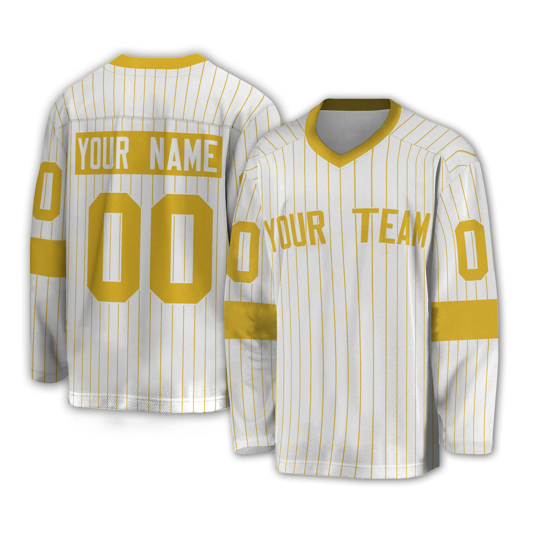 Personalize Jersey Sport Striped Awesome Yellow NDA07