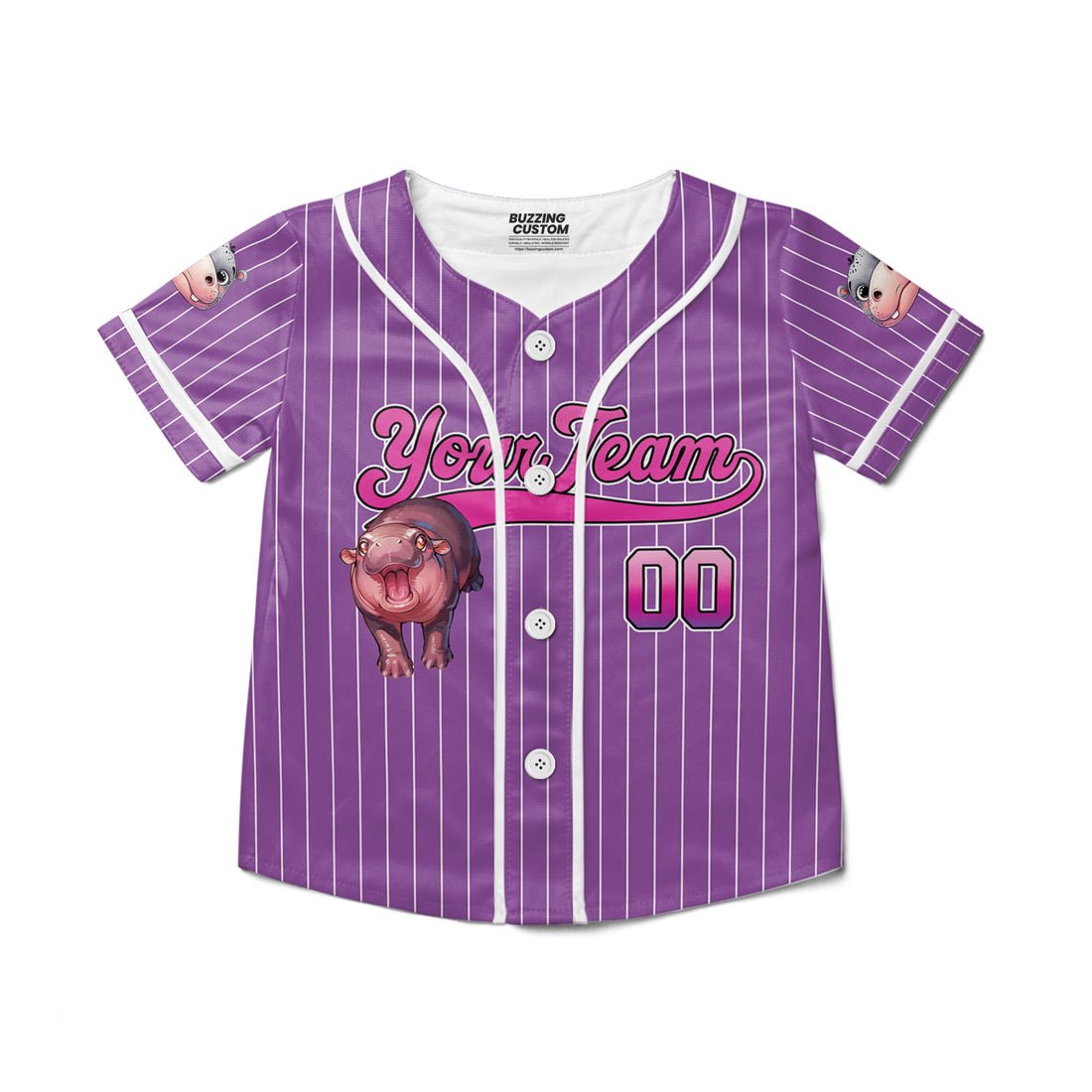 personalize-moo-deng-fighting-cute-striped-purple-pink-baseball-jersey-i2-8523