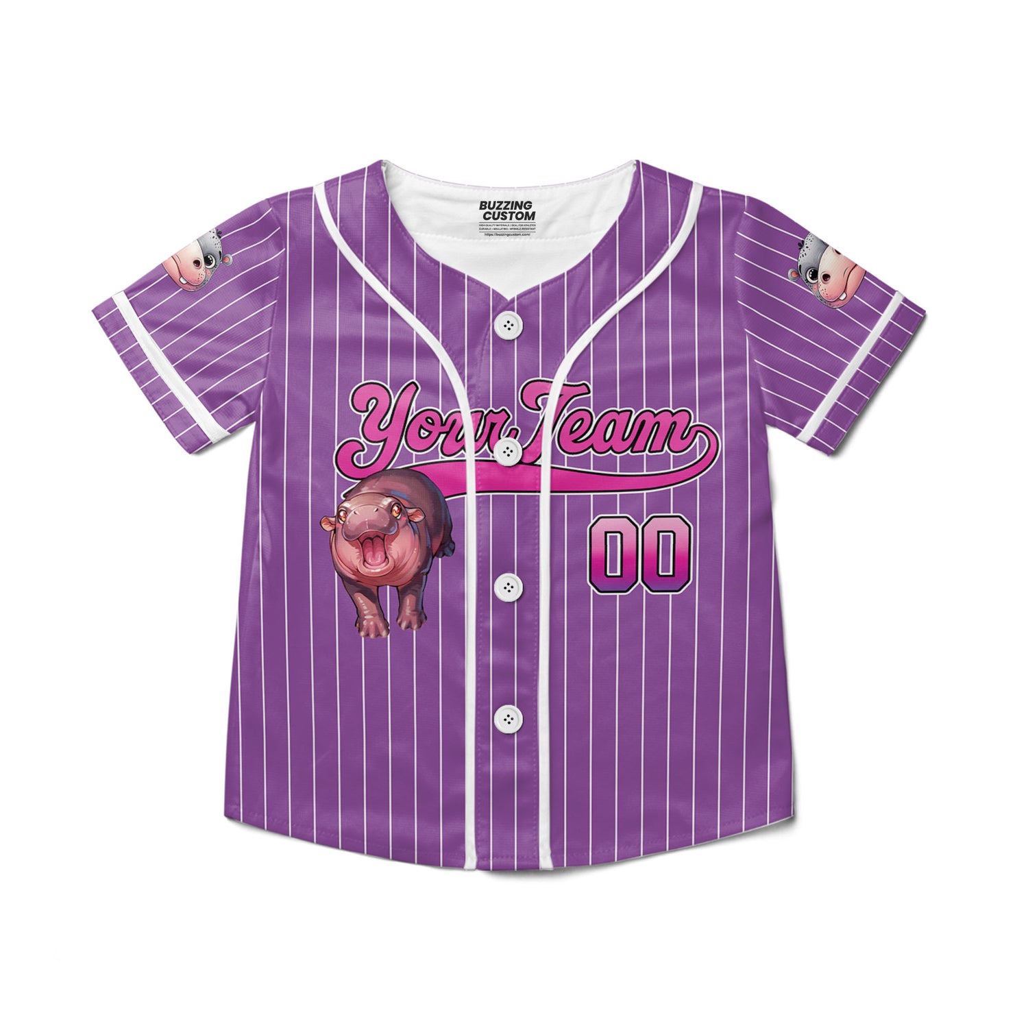 personalize-moo-deng-fighting-cute-striped-purple-pink-baseball-jersey-i2-8523