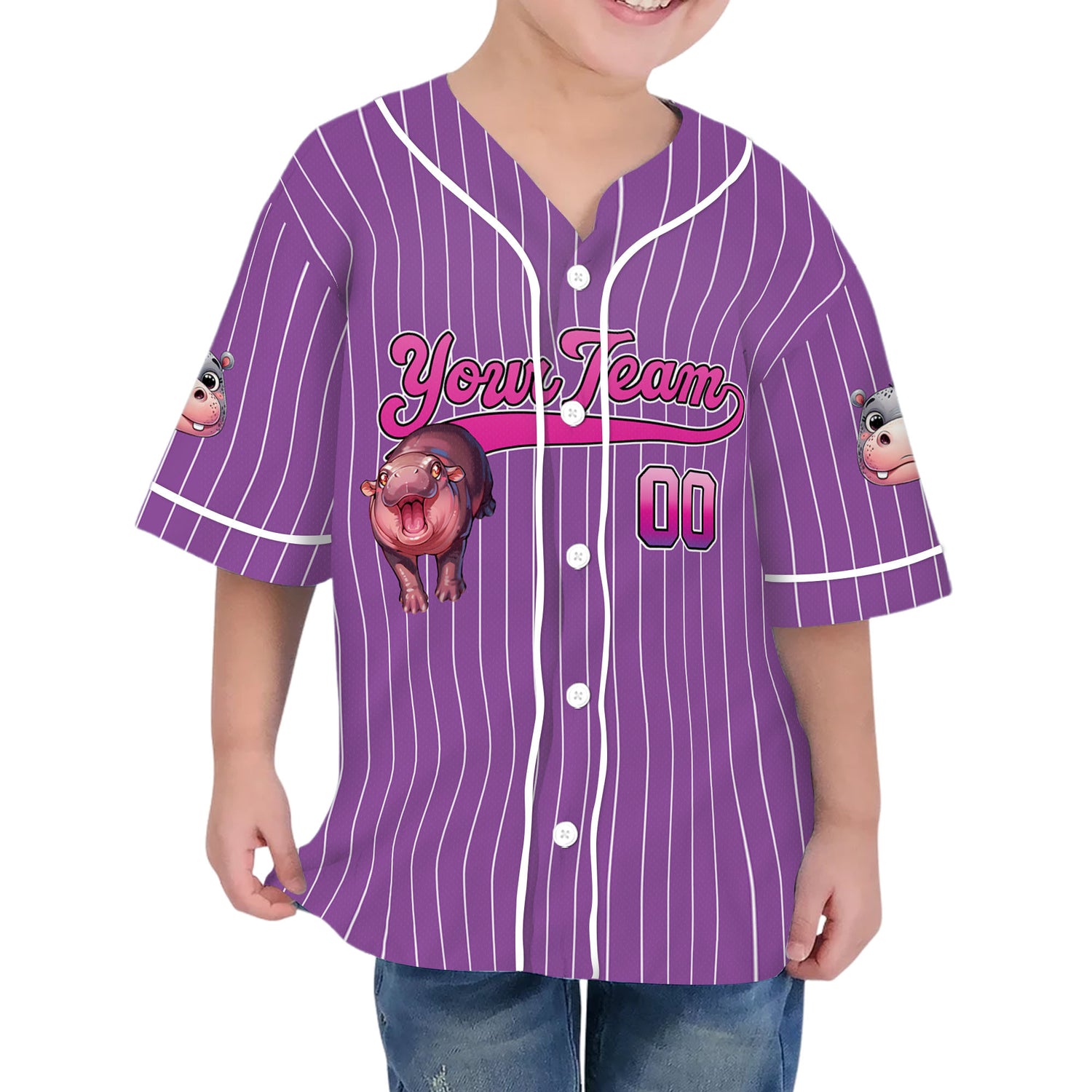 personalize-moo-deng-fighting-cute-striped-purple-pink-baseball-jersey-i2-8523