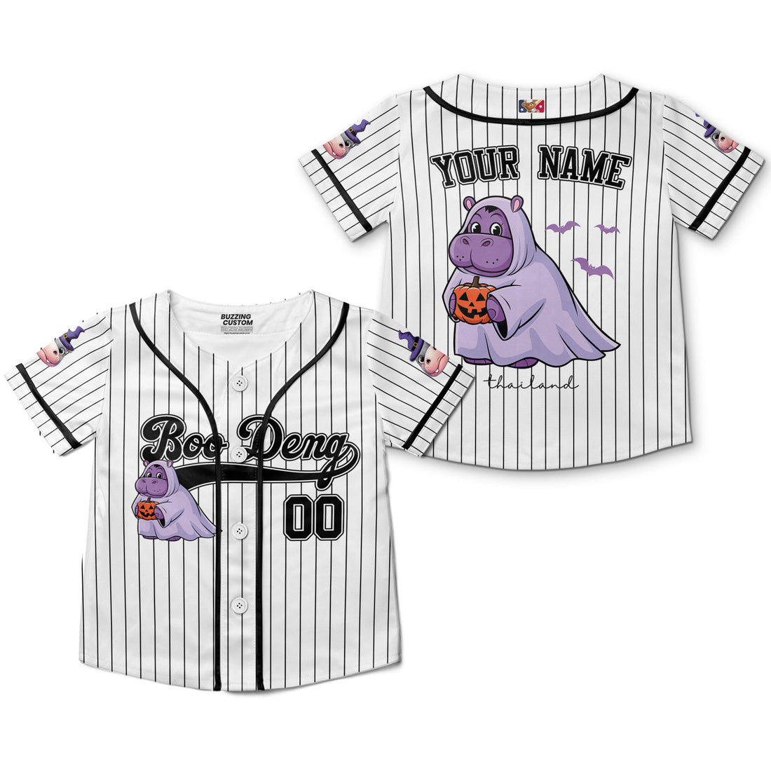 personalize-moo-deng-halloween-cute-black-baseball-jersey-i2-8964
