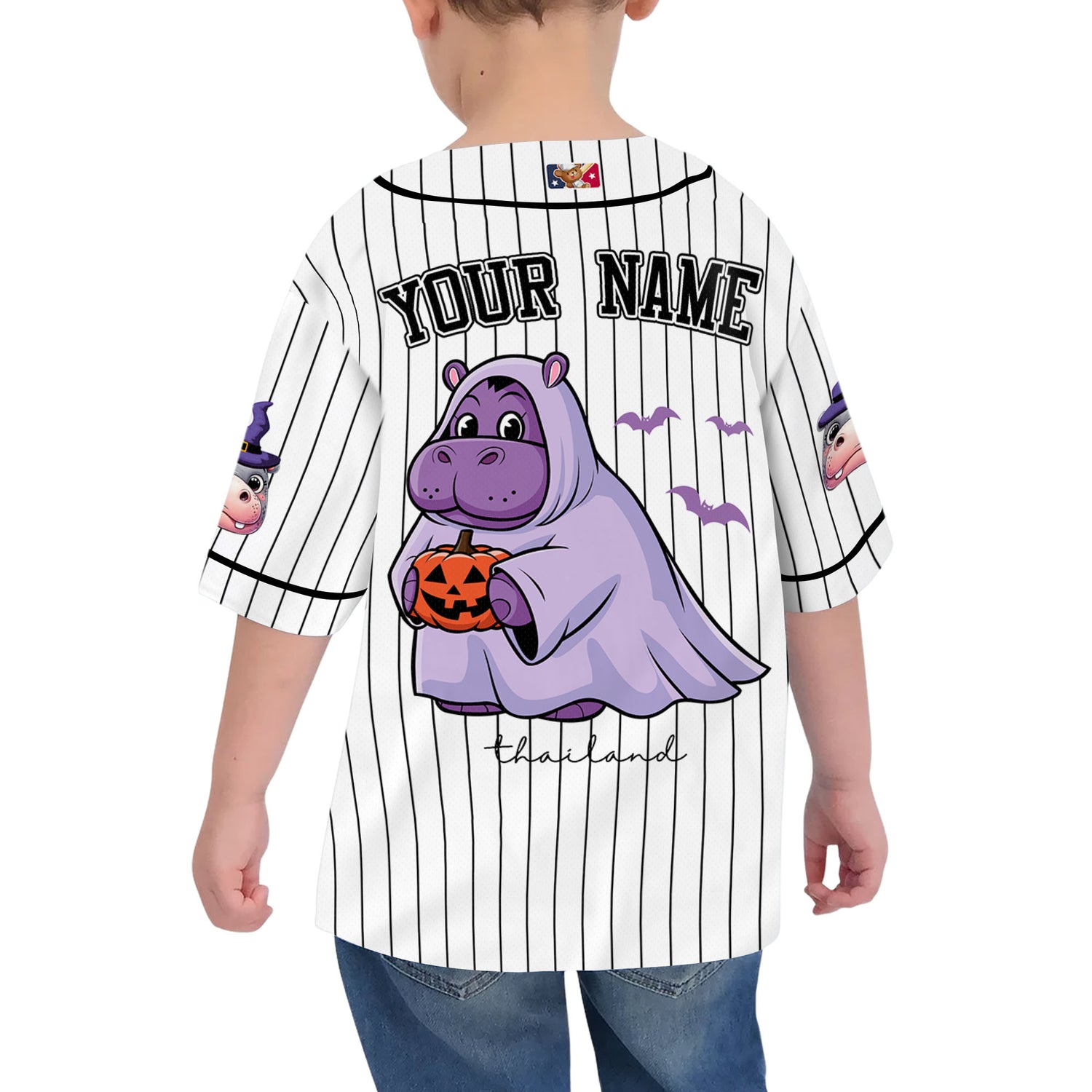 personalize-moo-deng-halloween-cute-black-baseball-jersey-i2-8964