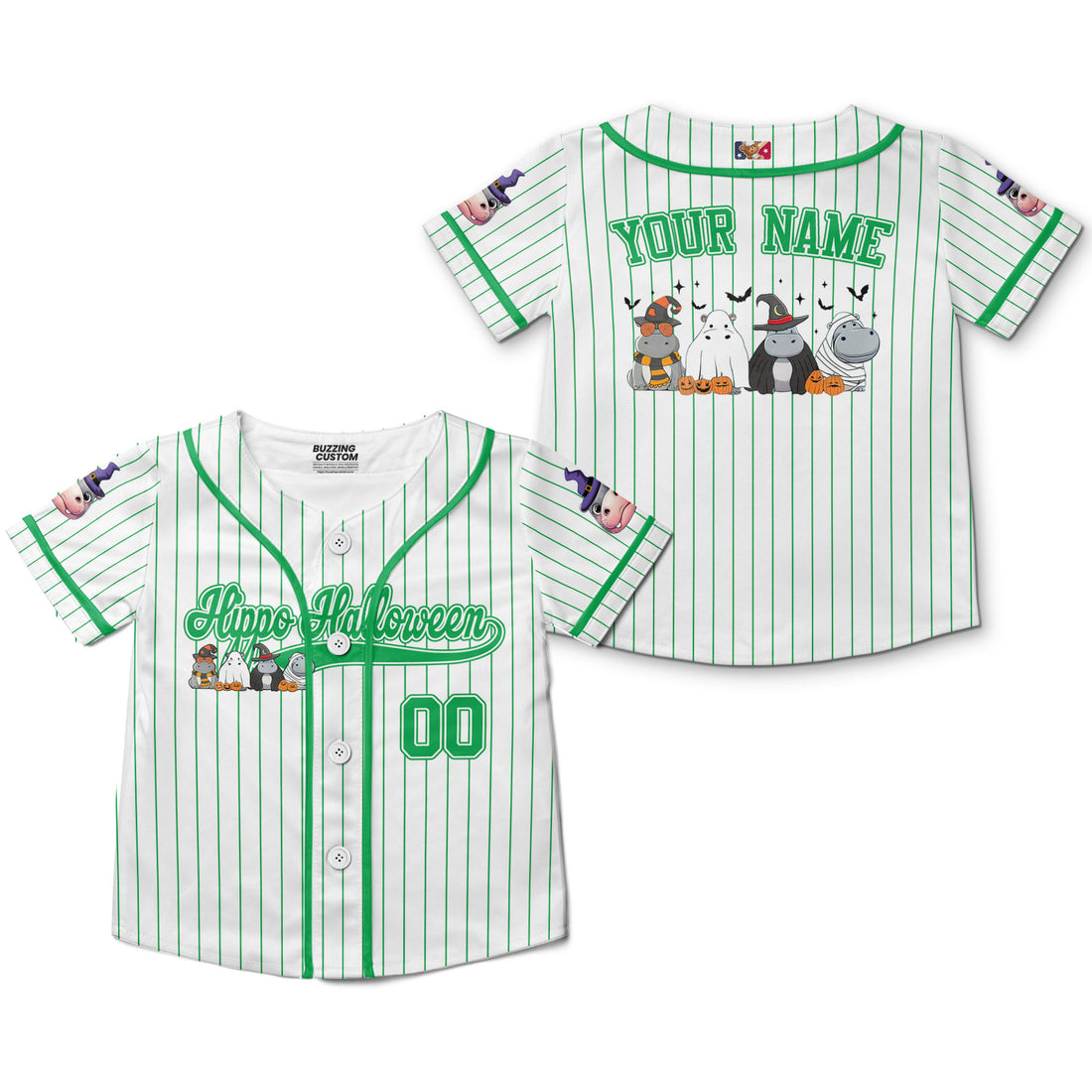 personalize-moo-deng-hippo-halloween-green-baseball-jersey-i2-4315