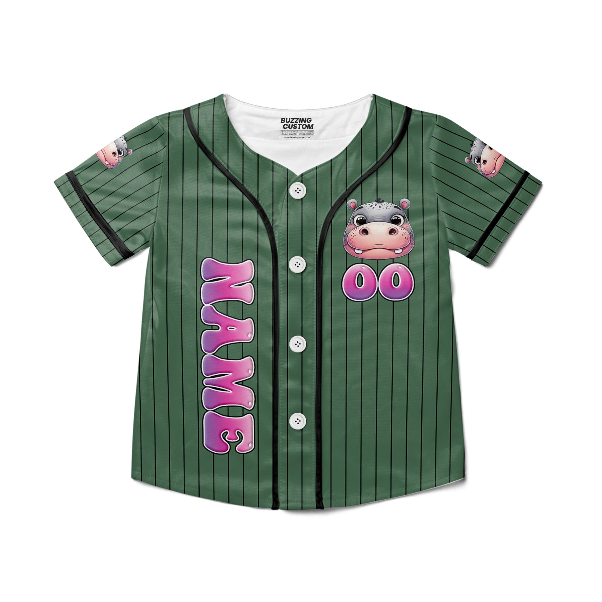 personalize-moo-deng-vintage-bootleg-funny-green-black-striped-baseball-jersey-i2-2465